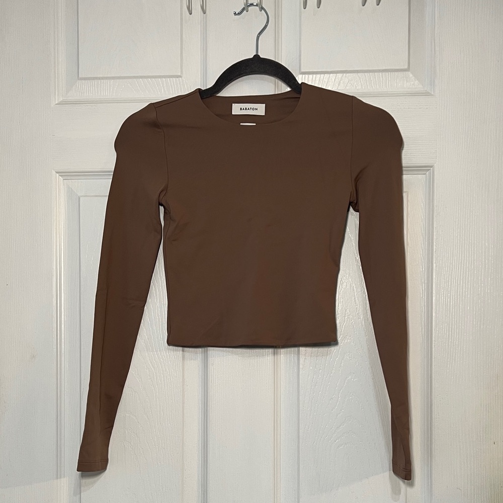 Babaton Taupe Contour Long Sleeve Shirt